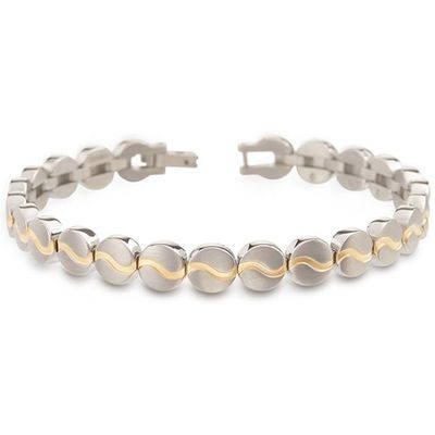 Boccia 03023-02 Armband titanium zilver- en goudkleurig 21 cm