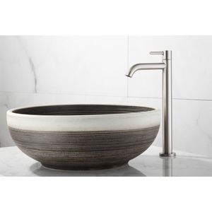 Fonteinkraan SaniClear Exclusive | Opbouw | Koudwater kraan | Hoog model | 1-hendel | Rond | RVS look