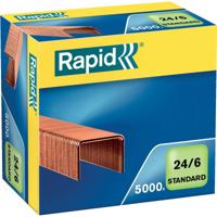 Rapid Nietjes 24/6, koper, doos van 5.000 nietjes