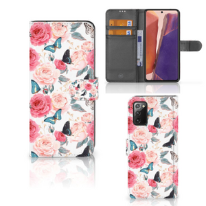 Samsung Galaxy Note 20 Hoesje Butterfly Roses