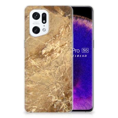 OPPO Find X5 Pro | TPU | Siliconen hoesje | Marmer Creme