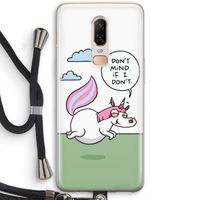 Unicorn: OnePlus 6 Transparant Hoesje met koord