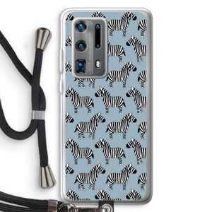 Zebra: Huawei P40 Pro Plus Transparant Hoesje met koord
