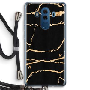 Gouden marmer: Huawei Mate 10 Pro Transparant Hoesje met koord