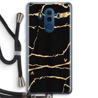 Gouden marmer: Huawei Mate 10 Pro Transparant Hoesje met koord