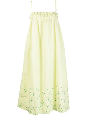 GANNI robe mi-longue à ornements - Vert GANNI robe mi-longue à ornements - Vert