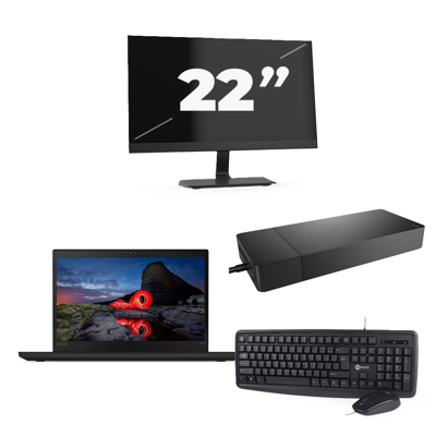 Lenovo ThinkPad T495 - AMD Ryzen 5 PRO 3500U - 14 inch - 16GB RAM - 256GB SSD - Windows 11 Home + 1x 22 inch Monitor Lenovo ThinkPad T495 - AMD Ryzen 5 PRO 3500U - 14 inch - 16GB RAM - 256GB SSD - Windows 11 Home + 1x 22 inch Monitor