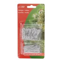 Kerstbalhaakjes - zilver - 150x stuks - 4 en 6 cm