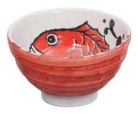 Tokyo Design Studio – Seafood – Rijstkom – Baars – Rood – 11.2 x 7.2cm – 300ml - thumbnail
