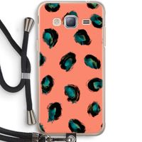 Pink Cheetah: Samsung Galaxy J3 (2016) Transparant Hoesje met koord