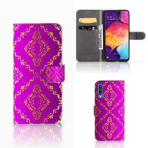 Wallet Case Samsung Galaxy A50 Barok Roze