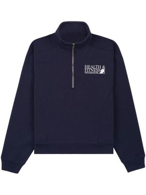 Sporty & Rich sweat zippé à logo imprimé - Bleu