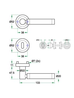 Krukgarn IBIZA-Z rvs mat/glans