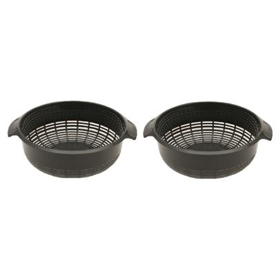 Plasticforte keuken vergiet - 2x stuks - kunststof - antraciet - afgieten - breed model - 27 x 23 x Plasticforte keuken vergiet - 2x stuks - kunststof - antraciet - afgieten - breed model - 27 x 23 x