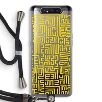 Majorelle Blue Print: Samsung Galaxy A80 Transparant Hoesje met koord