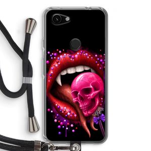 Dodelijk zoet: Pixel 3a Transparant Hoesje met koord