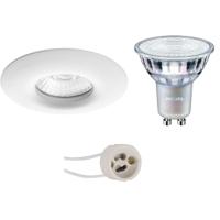 Philips Inbouw LED Spot Set - IP65 Waterdicht - GU10 - Mat Wit - Ø82mm - DimTone - Warm Wit 2200K-2700K
