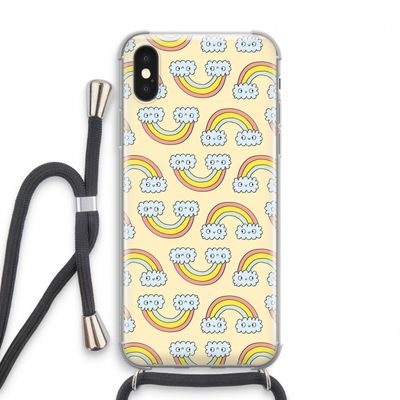 Regenboog: iPhone XS Transparant Hoesje met koord