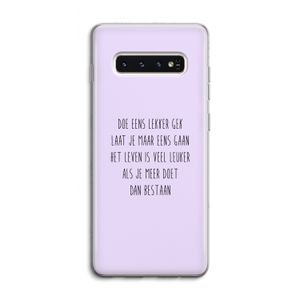 Gek: Samsung Galaxy S10 4G Transparant Hoesje