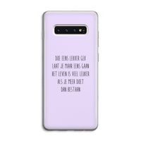 Gek: Samsung Galaxy S10 4G Transparant Hoesje