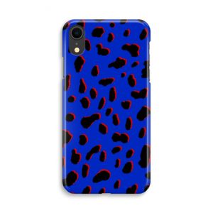 Blue Leopard: iPhone XR Volledig Geprint Hoesje