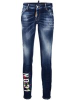 DSQUARED2 jean skinny à effet taches de peintures - Bleu - thumbnail