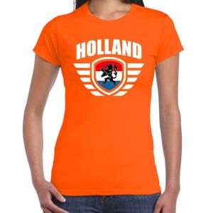 Holland landen / voetbal t-shirt oranje dames - EK / WK voetbal