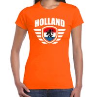 Holland landen / voetbal t-shirt oranje dames - EK / WK voetbal - thumbnail