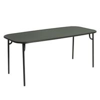 Petite Friture Week-end tuintafel 180x85 met dicht blad glass groen