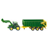 Siku 1843 john deere met aanhangwagen 1:87
