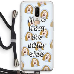 Hello: OnePlus 6 Transparant Hoesje met koord