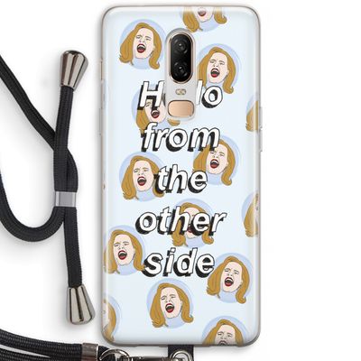 Hello: OnePlus 6 Transparant Hoesje met koord