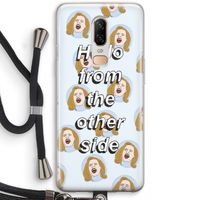 Hello: OnePlus 6 Transparant Hoesje met koord
