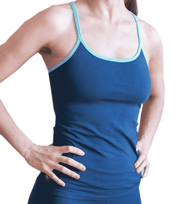 Yoga Top &apos;DVE&apos; met BH Ondersteuning Navy M