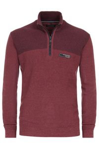 Casa Moda Casual Fit Troyer rood, Effen