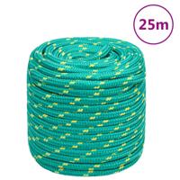 VidaXL Boottouw 16 mm 25 m polypropyleen groen