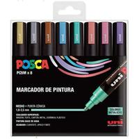 Markeerset Uni-Ball PC-5M/8C 8 Onderdelen Multicolour