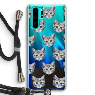 Kitten: Huawei P30 Pro Transparant Hoesje met koord