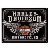 Harley-Davidson Winged Bar & Shield Tinnen Bord Met Reliëf - 30 x 40 cm LAATSTE STUKS Harley-Davidson Winged Bar & Shield Tinnen Bord Met Reliëf - 30 x 40 cm LAATSTE STUKS