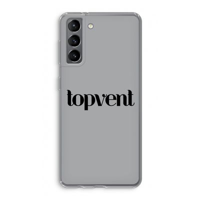 Topvent Grijs Zwart: Samsung Galaxy S21 Transparant Hoesje