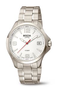 Boccia 3591-06 Horloge Titanium saffierglas zilverkleurig-wit 41 mm