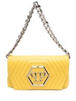 Philipp Plein sac porté épaule matelassé à plaque logo - Jaune - thumbnail