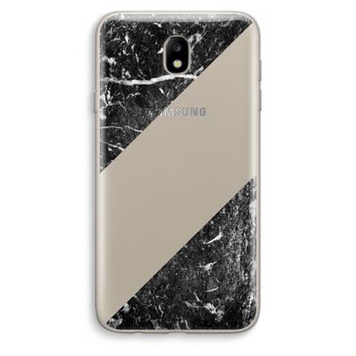 Zwart marmer: Samsung Galaxy J7 (2017) Transparant Hoesje