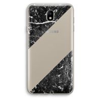 Zwart marmer: Samsung Galaxy J7 (2017) Transparant Hoesje