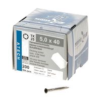 Potdekselschroef zwart r.9005 5x40mm tx25 - thumbnail