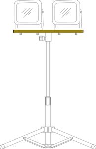 Brennenstuhl dwarsbalken CB 70 | voor de opname van twee bouwspots - 1172640059