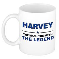 Harvey cadeau mok - man myth legend - naam koffiemok - 300 ml - collega - vaderdag