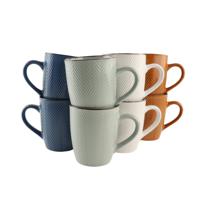 OTIX Koffiekopjes met Oor - Set van 8 - Koffietassen - Verschillende kleuren - Aardewerk - 370 ml - HEATHER - thumbnail