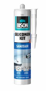 Bison Siliconenkit Sanitair Wit Crt 300Ml*12 Nl - 1491325 - 1491325