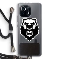 Angry Bear (white): Xiaomi Mi 11 Transparant Hoesje met koord